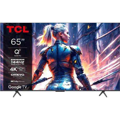 Televizor Qled TCL 75T8B, 190 cm, Smart Google TV, 4K Ultra HD, 100Hz, Clasa F